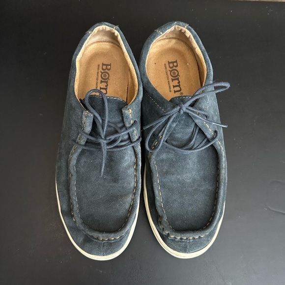Born Men's Canning Sneaker Chukka Boot Size 10M Blue Suede Moc Toe Low Top - Picture 5 of 8